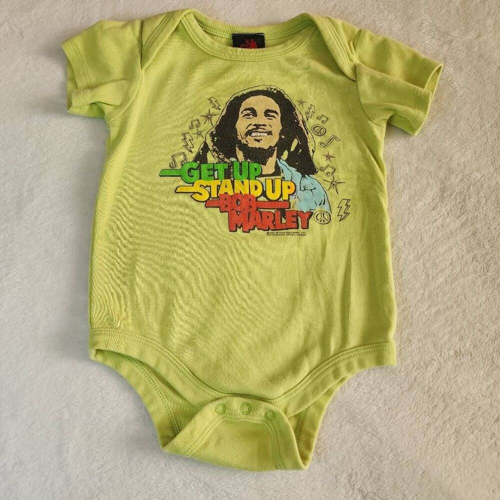 Zion Rootswear 2007 Bob Marley Green Graphic One Piece Size Large